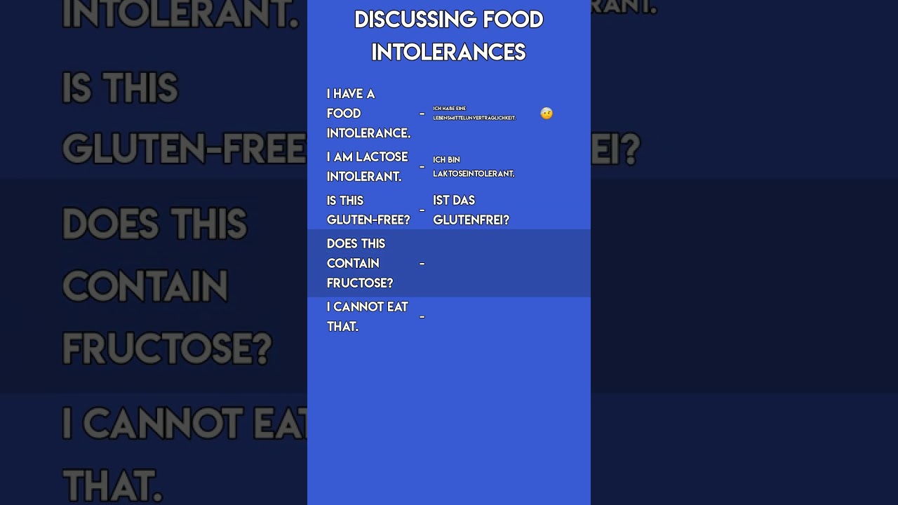 Explaining Food Intolerances in German 🥛🍞 | Health Vocabulary