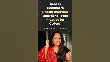 ##learnwithdhanya #shortvideo #shortsfeed #shortsviral #medicalcodinginterview #cpcexampreparation