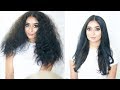 Curly to Straight Hair Tutorial | How to Get shiny Hair | Hindi Video