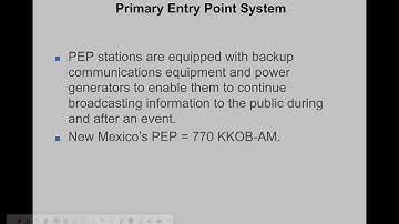 KANW Radio Broadcasting Class Session 7-3 PEP System Monitoring Requirements and EAS Equipment