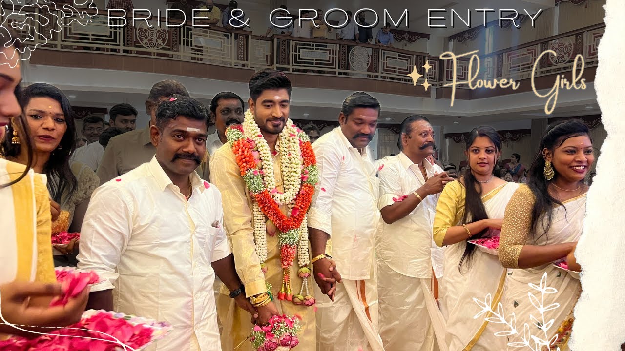 Best BRIDE & GROOM ENTRY With FLOWER GIRLS Tuticorin Manickam Mahal