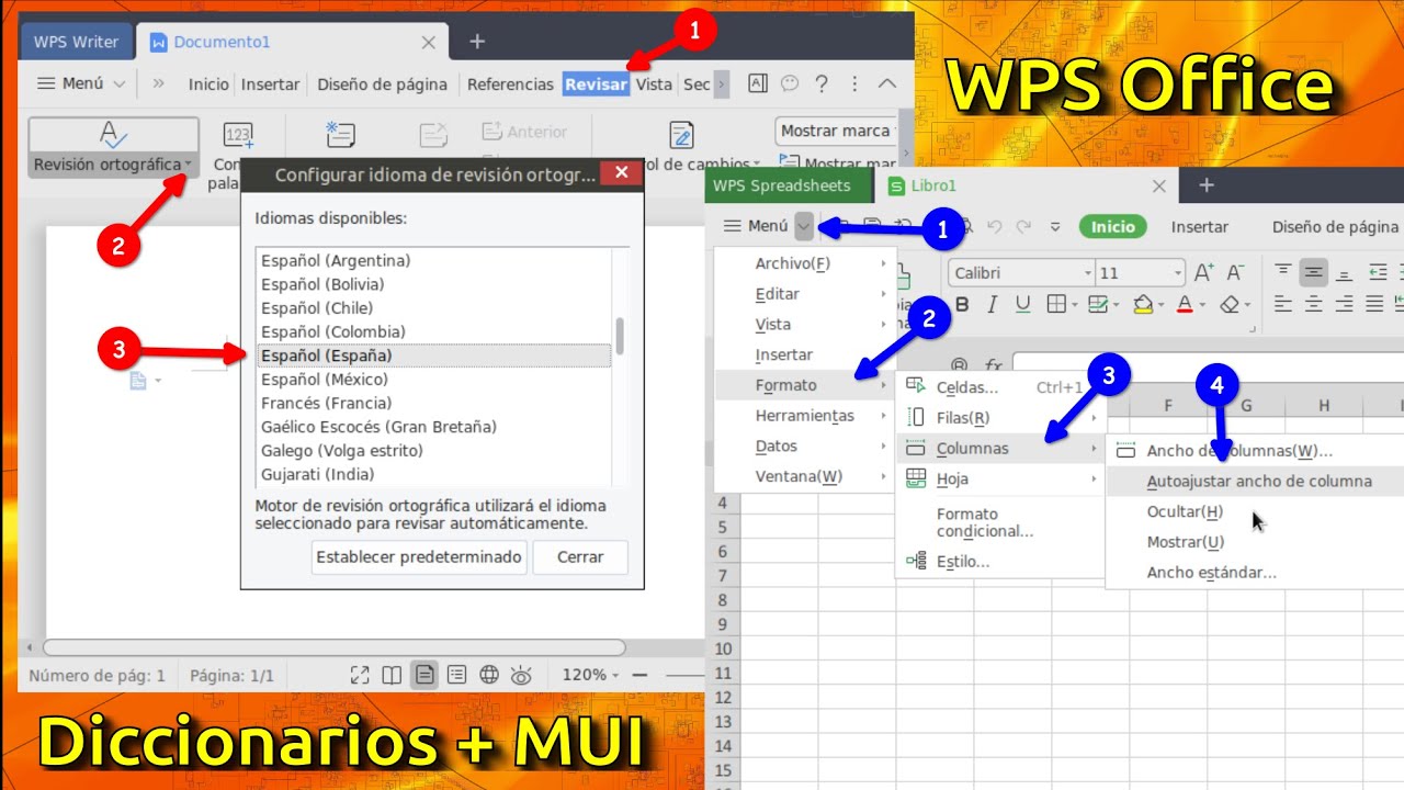 Linux/WPS Office: Instalar Interfaz de Usuario Multilenguaje + Diccionarios  Full (32 y 64 bits) - YouTube