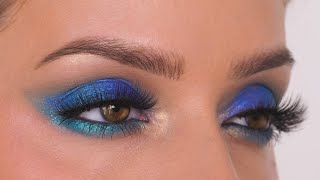 Cool Two-Toned Mermaid Blue Eyeshadow Tutorial | Shonagh Scott