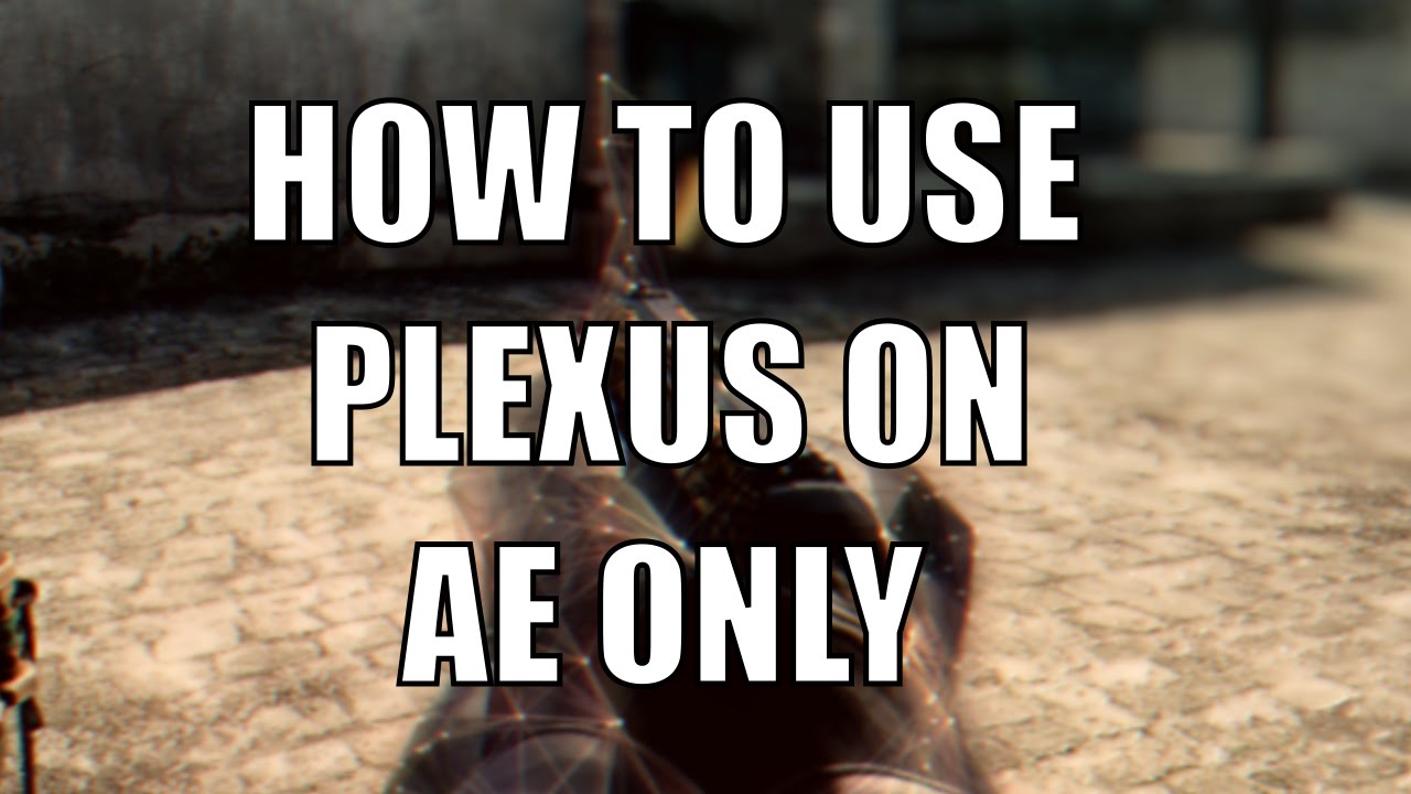 HOW TO USE PLEXUS ONLY ON AFTER EFFECTS (TRACKED "OBJECT"/PATH) - YouTube