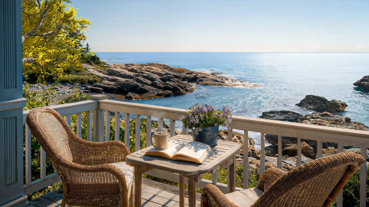 Coastal Morning Escape | Reading with a View, Calming Sea Sounds & Nature Ambience
