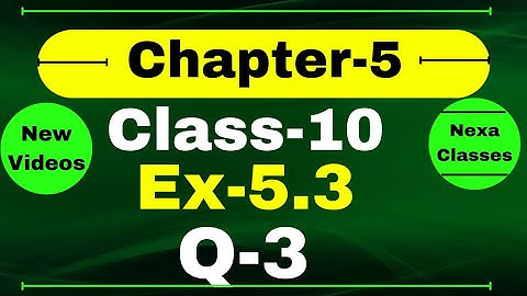 Class 10 Ex 5.3 Q3 Math | Arithmetic Progression | Q3 Ex 5.3 Class 10 Math | Ex 5.3 Q3 Class 10 Math
