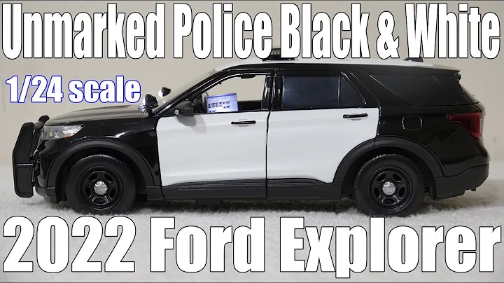 1/24 scale Unmarked Black & White Police 2022 Ford Explorer