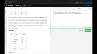 Basic Join with Case When HackerRank Solution Details