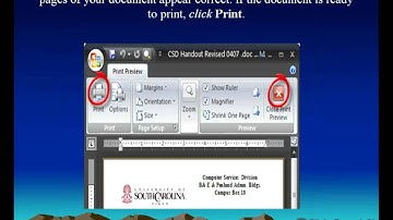How to print using Print Preview in Word