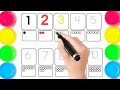 👉 Learn Numbers 1 To 10 With Circles Colouring | 📝 1 To 10 Number Writing 🎇 | @magickidsstudy