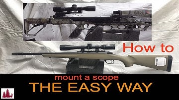 How to level a scope the easy way on a rifle or crossbow.