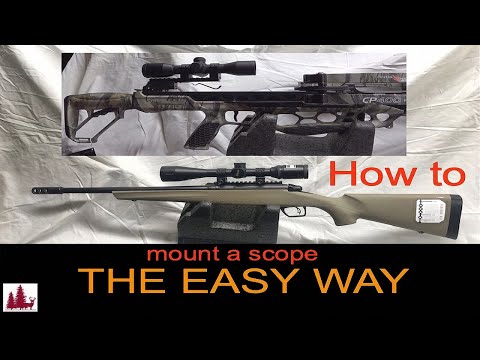 How to level a scope the easy way on a rifle or crossbow.