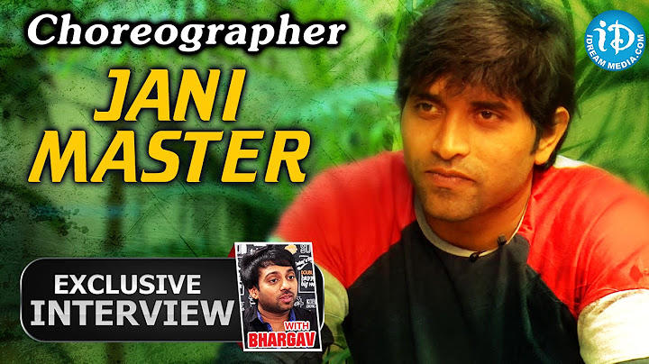 Choreographer Jani Master Exclusive Interview || Talking Movies With iDream #58