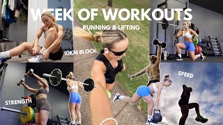 full week of workouts | running &amp; lifting | training for strength + speed | goals | conagh kathleen