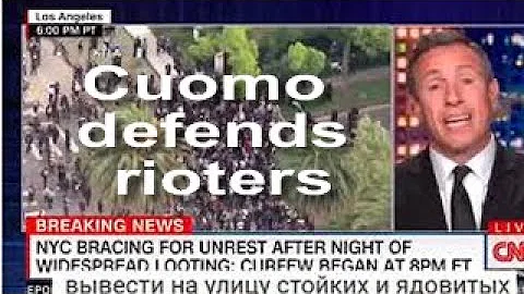 Cuomo  defends rioters -  where it says protesters are supposed to be polite and peaceful