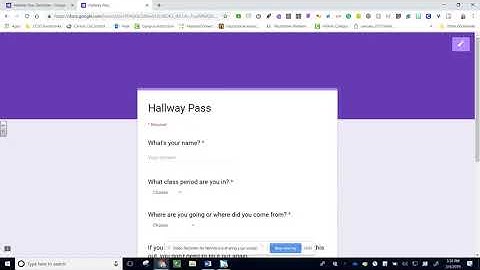 Hallway Sign-out Sign-in System with Google Forms