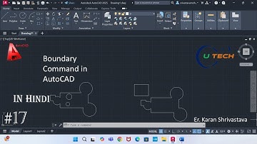#17 || How to create boundary in AutoCAD with boundary Command || [U TECH]
