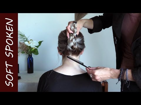 Hypnotising Hair brushing | hair play | braiding - soft spoken [ASMR']