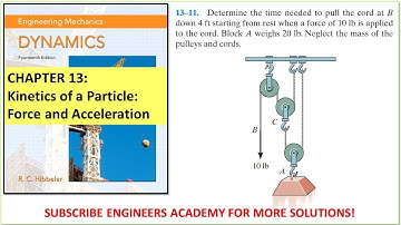 13-11 | Kinetics of a Particle | Chapter 13: Hibbeler Dynamics 14th ed |  Engineers Academy
