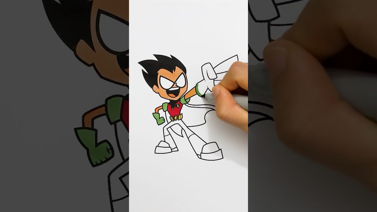 Coloring Teen Titans Go Robin