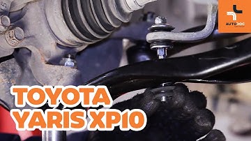 How to change front suspension arm on TOYOTA YARIS XP10 TUTORIAL | AUTODOC