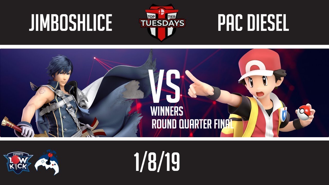 Top Tier Tuesday #15|Winners Quarter Final| JimboShlice (Chrom) vs Pac Diesel (Pokemon Trainer)