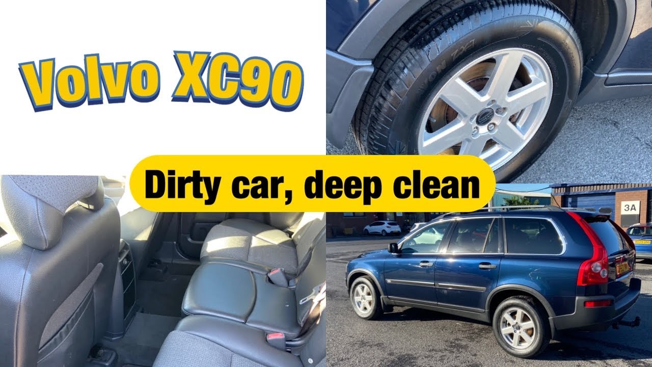Cleaning a dirty Volvo XC90 4x4
