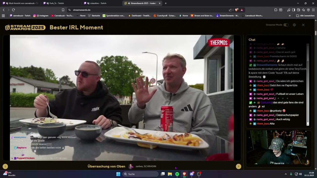 Stream Awards abstimmen  mit dem Chat