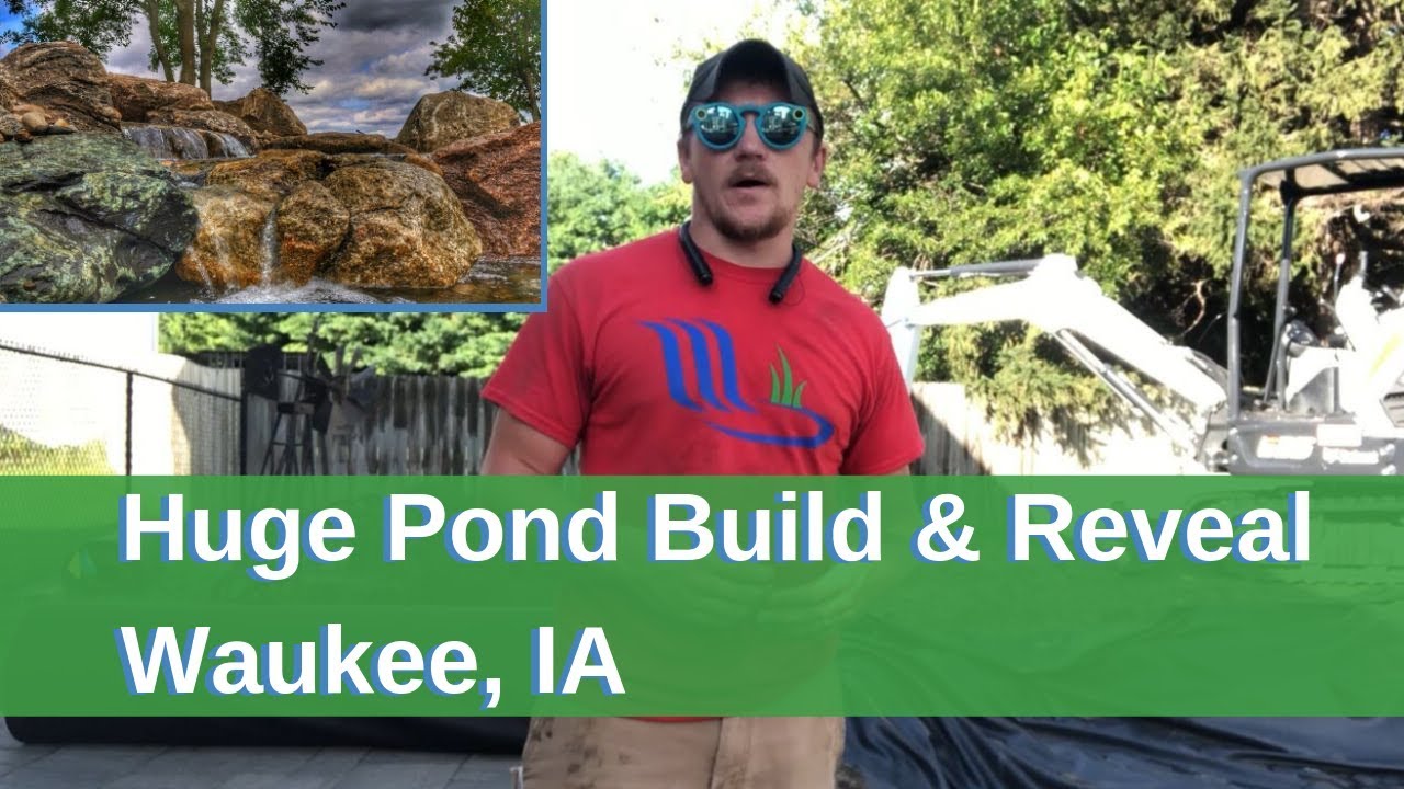 Backyard Koi Pond Built In Waukee, IA - Watch Just Add Water Install This New Pond