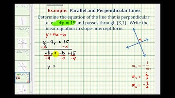 Ex 2:  Find the Equation of a Line Perpendicular to a Given Line Passing Through a Given Point