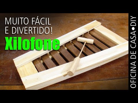 Xilofone muito fácil de fazer #DIY #oficinadecasa