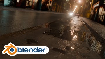 Realistic Rainy Night Scene in Blender – Cinematic Wet Street Tutorial (Blender, Midjourney, fSpy)