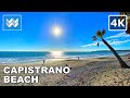 [4K] Walking from Capistrano Beach to Doheny Beach in Dana Point, California - Relaxing Waves Sound