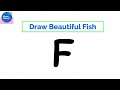 How To Draw Fish With Letter F || How To Draw A Fish Step By Step Easy || Shuvs Sketch