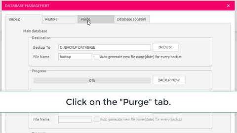 How to Purge Database