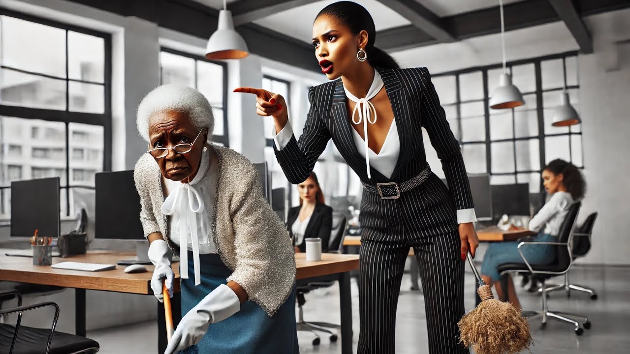 Arrogant girl humiliate the poor old cleaner unaware her son is a billionaire CEO