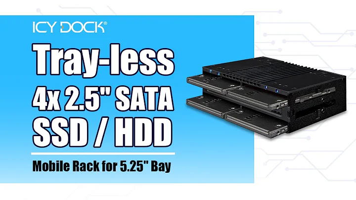 ICY DOCK Tray-less 4x 2.5" SAS/SATA SSD/HDD Mobile Rack for 5.25" Bay | flexiDOCK MB024SP-B
