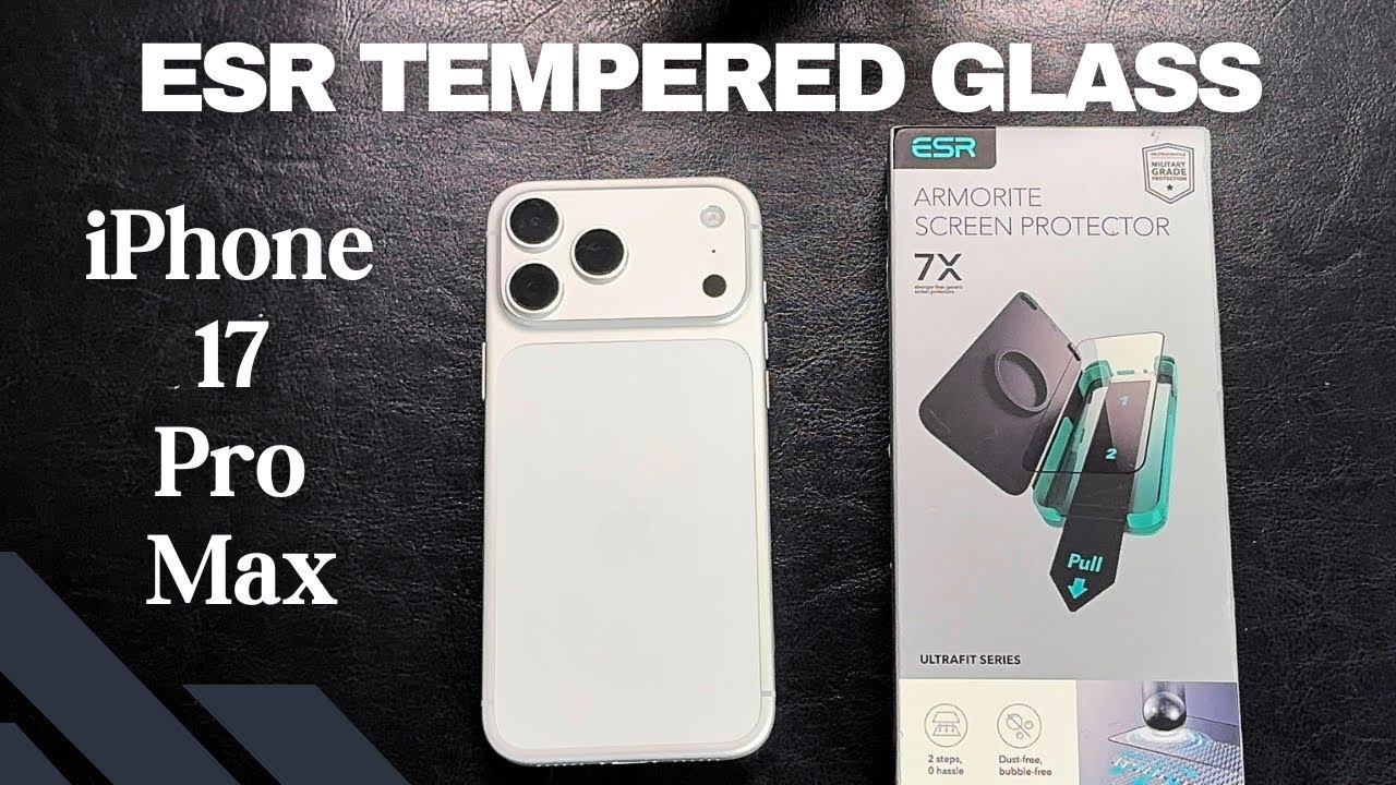 Закаленное стекло ESR Armorite для iPhone 17 Pro Max | Распаковка и установка