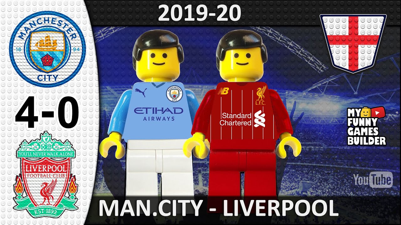 Afspejling binde evig Manchester City vs Liverpool 4-0 • Lego 03/07/2020 • All Goals Highlights Lego  Football - YouTube