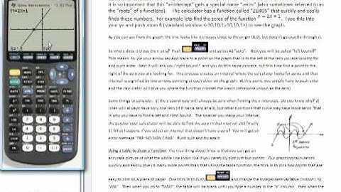 Finding Zeros using a TI-83