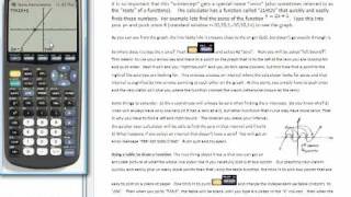 Finding Zeros using a TI-83