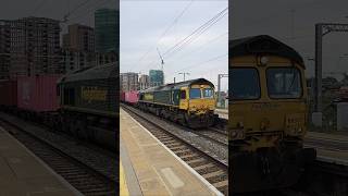 Class 66 Number 66507 Powering Out of Watford Junction with a Heavy Container Flow
