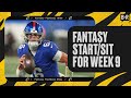 Fantasy Start/Sit for Week 9 | Fantasy Football Show