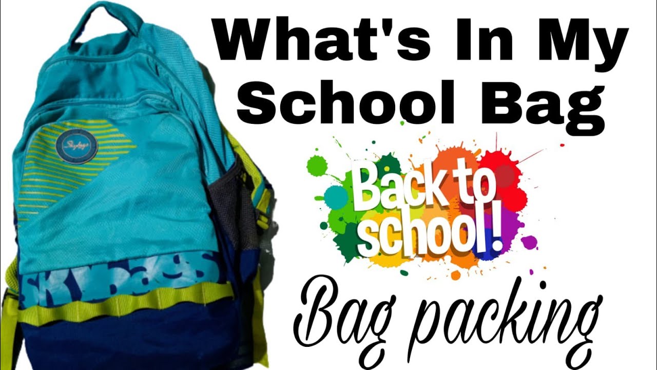 What's In My School Bag Bag packing Back to school ziyutty's