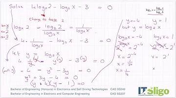 Logs Example 6 Leaving Cert Higher Level Maths