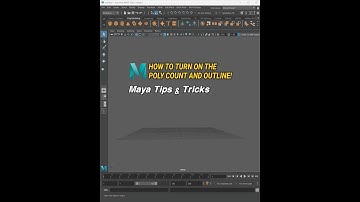 How to turn on the poly count and outline In Maya #learnwithshajrun #tipsandtricks #autodesk