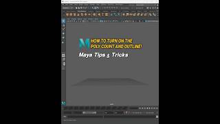 How to turn on the poly count and outline In Maya #learnwithshajrun #tipsandtricks #autodesk