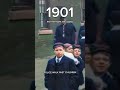 Restored Footage from 1901 Rotherham, England - Police walk past a group of children