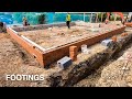 Bricklaying  the start of building a home  footings part 1