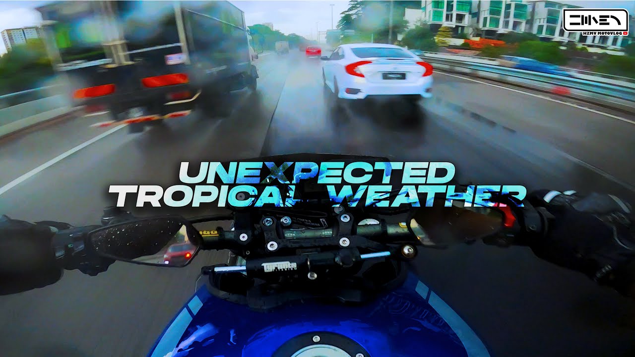 UNEXPECTED TROPICAL WEATHER // High Speed Rain Ride | Yamaha MT-09